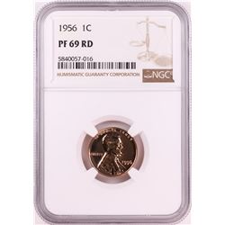1956 Proof Lincoln Wheat Cent Coin NGC PF69RD
