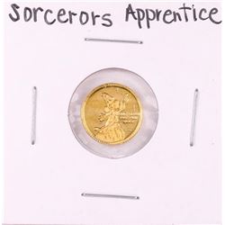 Rarities Mint Disney Mickey "Sorcerer's Apprentice" 1 Gram .999 Fine Gold Round