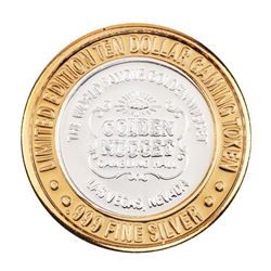 .999 Silver Golden Nugget Las Vegas, Nevada $10 Casino Limited Edition Gaming Token