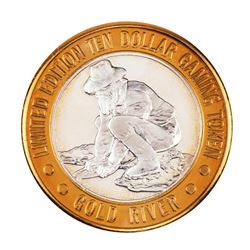 .999 Silver Gold River Laughlin, Nevada $10 Casino Limited Edition Gaming Token