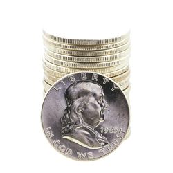 Roll of (20) Brilliant Uncirculated 1962-1963 Franklin Half Dollar Coins