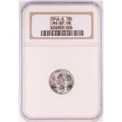 1944-D Mercury Dime Coin NGC MS67FB