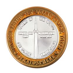 .999 Silver The Stratosphere Las Vegas, NV $10 Casino Limited Edition Gaming Token