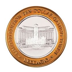 .999 Silver Bellagio Hotel Las Vegas, NV $10 Casino Limited Edition Gaming Token