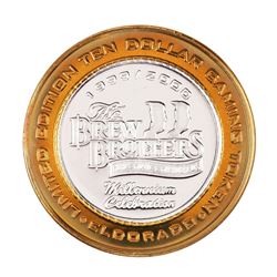 .999 Silver Eldorado Hotel and Casino Reno $10 Casino Gaming Token Limited Edition