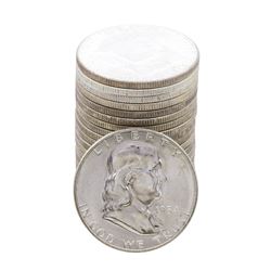 Roll of (20) Brilliant Uncirculated 1954-S Franklin Half Dollar Coins