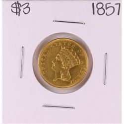 1857 $3 Indian Princess Head Gold Coin