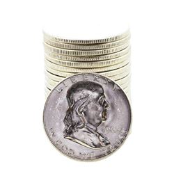 Roll of (20) Brilliant Uncirculated 1963 Franklin Half Dollar Coins