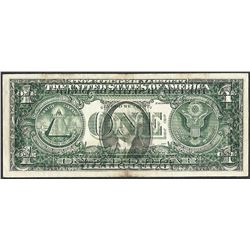 1977 $1 Federal Reserve Note Chicago Full Offset Printing Error