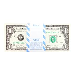 Pack of (100) Consecutive 2017 $1 Federal Reserve STAR Notes Dallas