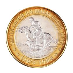 .999 Silver Sam Boyd's Sam's Town Las Vegas $10 Casino Gaming Token Limited Edition