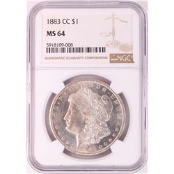 1883-CC $1 Morgan Silver Dollar Coin NGC MS64