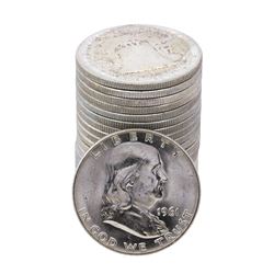 Roll of (20) Brilliant Uncirculated 1961-D Franklin Half Dollar Coins