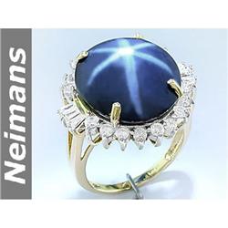 Certified Gem 7.50 ct Sapphire & VS Diamond Pendant 14K