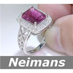 .75 ct Orange Sapphire & Diamond Ring 14kt Gold