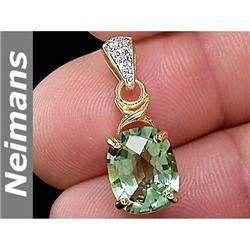 USGL Certified 1.00 ct Green & White Sapphire Ring 14kt