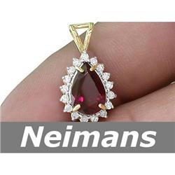 Certified 1.75 ct Pink Tourmaline & Diamond Ring 14kt