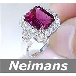 Gem 2.25 ct Amethyst & Diamond Pendant 14k Gold