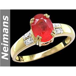 Vintage Gem 1.00 ct Aquamarine & Diamond Ring 14kt Gold