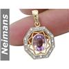 Image 1 : .50 ct Amethyst Pendant 14k Gold USGL CERTIFIED