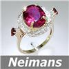 Image 1 : USGL Certified Gem 5.50 ct Burma Ruby Bracelet 14k Gold