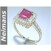 Image 1 : Vintage 2.25 ct Sapphire, Emerald & Ruby Ring 14kt Gold