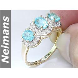 Certified .25 ct Blue Diamond Cocktail Ring 14kt Gold