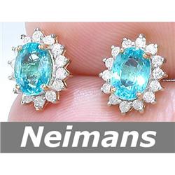 Certified .75 ct Orange Sapphire Stud Earrings 14k Gold