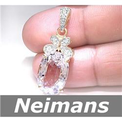 Gem Certified 1.00 ct Green Amethyst & Diamond Ring 14k