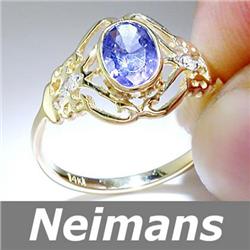 Certified .25 ct Blue Diamond Cocktail Ring 14kt Gold
