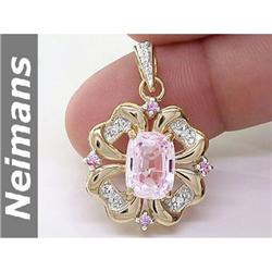 1.00 ct Blue & White Diamond Pendant 14kt Gold