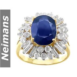 Rare 2.00 ct Certified Tanzanite & VS Diamond Ring 14kt