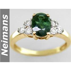 Vintage Gem 5.25 ct Aquamarine & Diamond Ring 14kt Gold