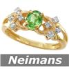 Image 1 : Antique 1.00 ct Tsavorite & Diamond Ring 14kt Gold CERT
