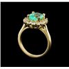 Image 4 : 2.65 ctw Emerald and Diamond Ring - 14KT Yellow Gold