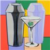 Image 2 : Steve Kaufman (1960-2010), "Martini" Hand Embellished Limited Edition Hand Pulle