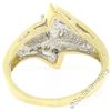 Image 7 : 18kt Yellow and White Gold 0.90 ctw Round and Baguette Diamond Ring