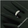 Image 3 : Men's Jeff Cooper Platinum 0.12 ctw Round Diamond 5.8mm Beveled Band Ring