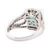 Image 3 : 4.04 ctw Emerald and Diamond Ring - 14KT White Gold