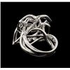 Image 3 : 14KT White Gold 0.40 ctw Diamond Ring