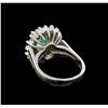 Image 3 : 2.26 ctw Emerald and Diamond Ring - 14KT White Gold