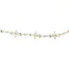 Image 2 : 18K White Gold 1.65 ctw Diamond Flower Cluster Twisted Wire Link Tennis Bracelet