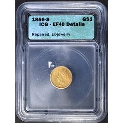 1856-S  GOLD DOLLAR  ICG EF-40 DETAILS
