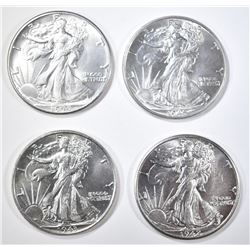 1942, 43, 44, 45 WALKING LIBERTY HALVES  CH BU