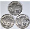 Image 2 : 1937-P,D,S BUFFALO NICKELS  CH BU