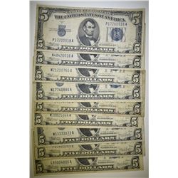 9 1934 $5 SILVER CERTIFICATES