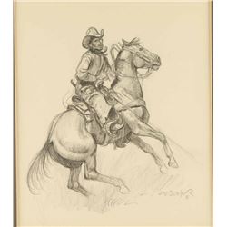 Original Pencil on Paper by Joe Beeler