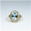 Image 1 : Gorgeous Fine Estate Aquamarine and Diamond Ring