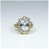 Image 2 : Gorgeous Fine Estate Aquamarine and Diamond Ring