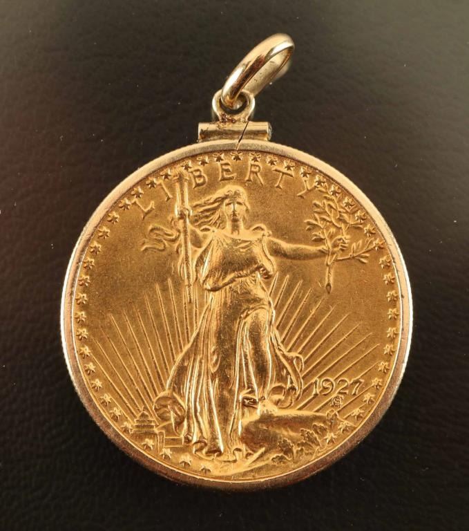 Liberty 20 Gold Piece Pendant